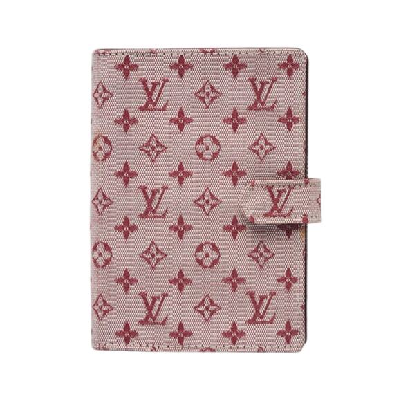 Louis Vuitton Burgundy Sepia Monogram Idylle Canvas Small Agenda Cover/Notebook